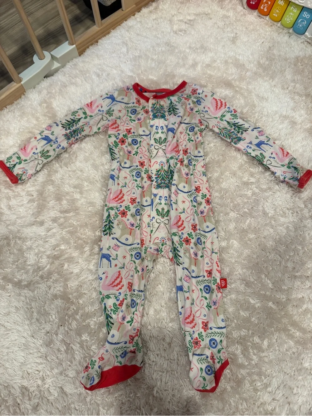 Magnetic Me Footie - Holiday Print